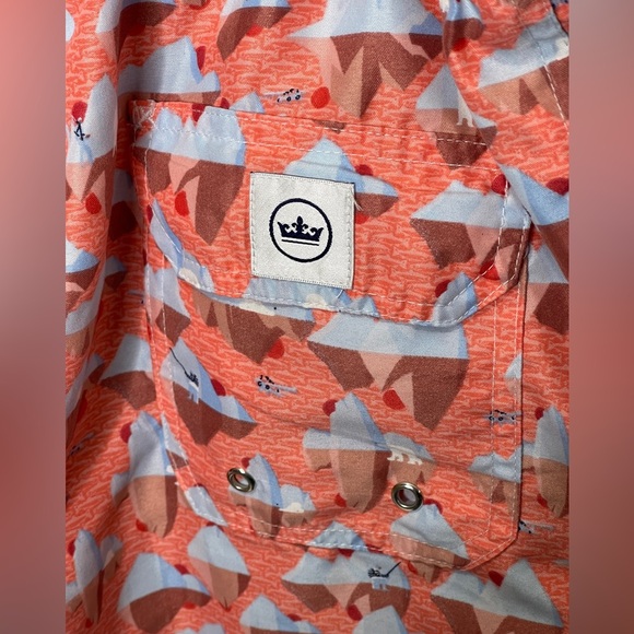 Peter Millar Men's Shorts Trunks Lined Seaside Collection Polar Bear Print Large - Picture 3 of 6